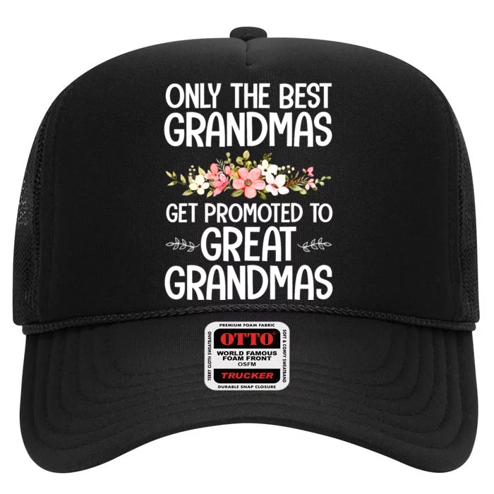 Best Great Grandma Art For Grandma Women Great Grandmother High Crown Mesh Trucker Hat