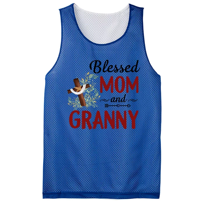 Blessed Granny Gift Flower Decor Granny Cute Gift Mesh Reversible Basketball Jersey Tank