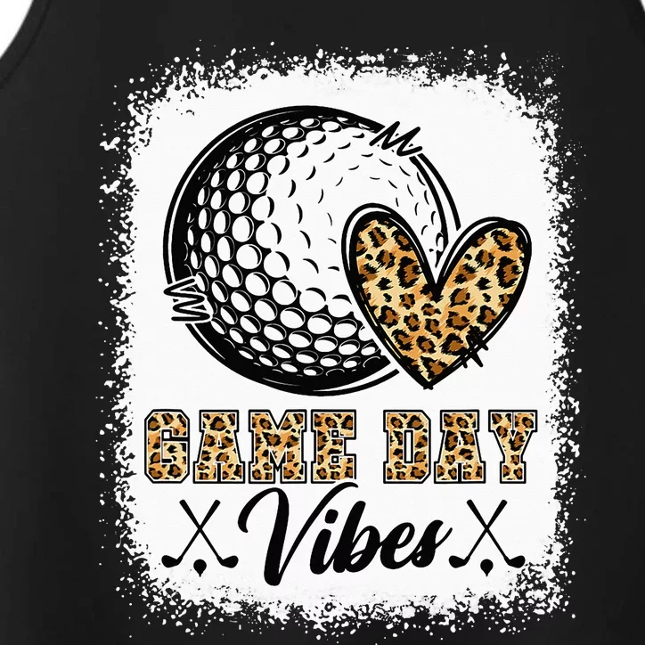 Bleached Golf Game Day Vibes Golf Mom Season Performance Tank