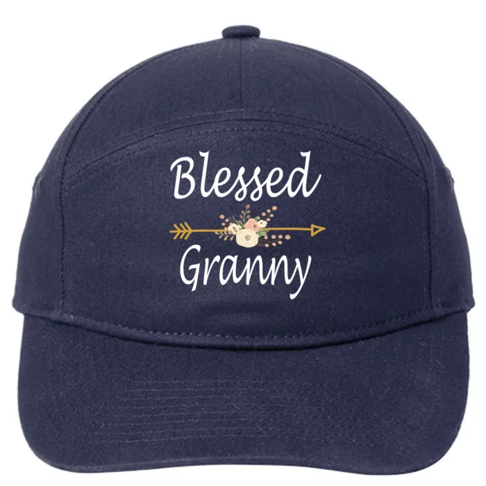 Blessed Granny Great Gift Mothers Day Funny Gift Great Gift 7-Panel Snapback Hat