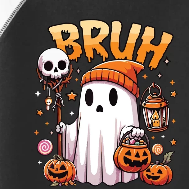 Bruh Ghost Halloween Cute Ghost Trick Or Treat Candy Toddler Fine Jersey T-Shirt