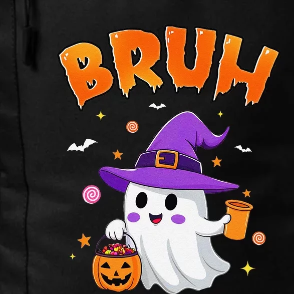 Bruh Ghost Halloween Cute Ghost Trick Or Treat Candy Daily Commute Backpack