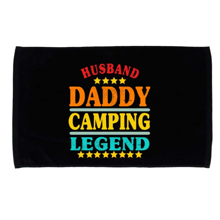 Best Great Husband Daddy Camping Legend Vintage Fathers Day Gift Microfiber Hand Towel