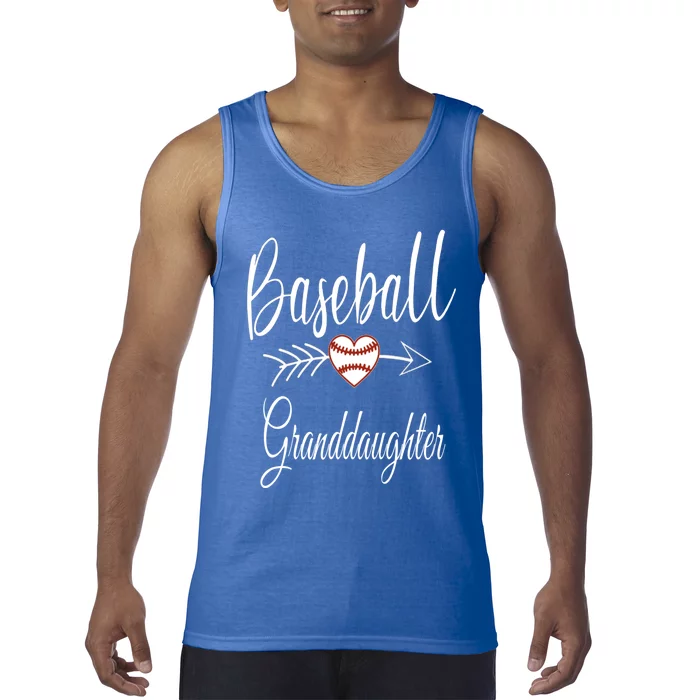 Baseball Granddaughter Heart For Baseball Lovers Gift Tank Top