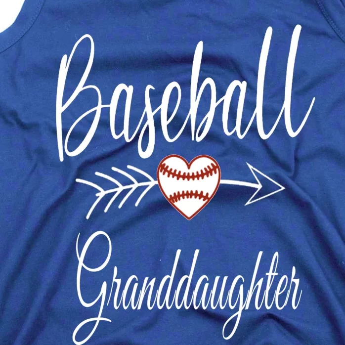 Baseball Granddaughter Heart For Baseball Lovers Gift Tank Top