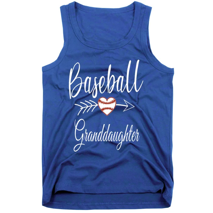 Baseball Granddaughter Heart For Baseball Lovers Gift Tank Top