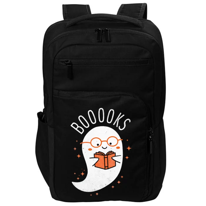 Booooks Ghost Halloween Teacher Book Library Reading Impact Tech Backpack