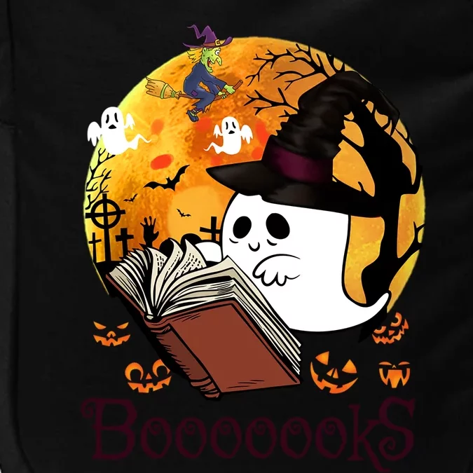 Booooks Ghost Halloween Librarian Reading Teacher Book Lover Meaningful Gift Impact Tech Backpack