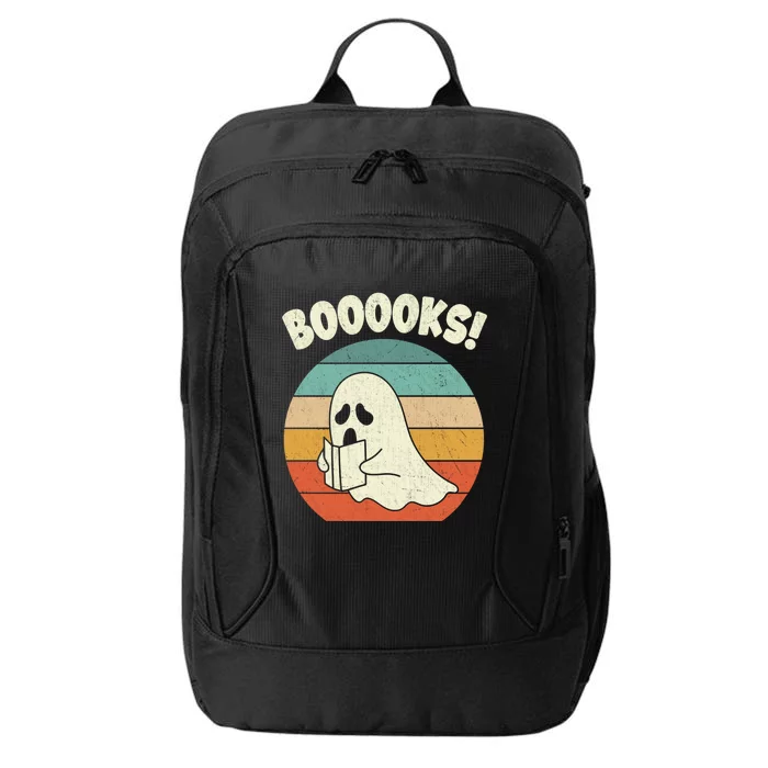 Booooks Ghost Halloween Vintage Teacher Book Library Reading Cute Gift City Backpack