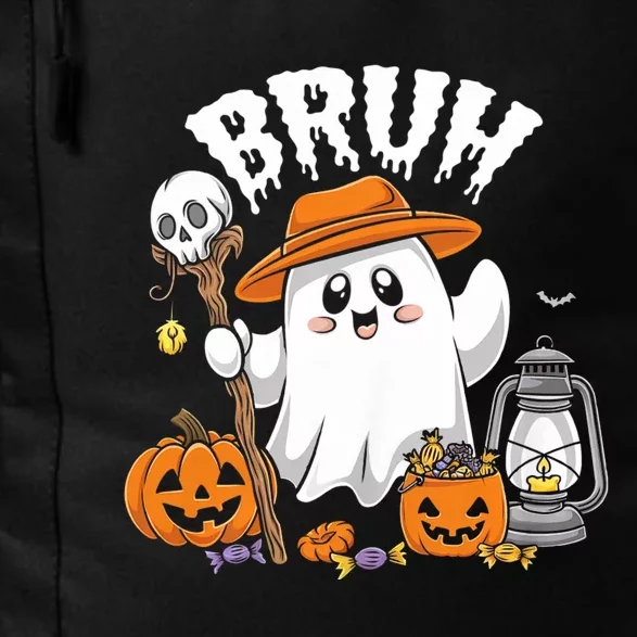 Bruh Ghost Halloween Cute Ghost Candy Daily Commute Backpack