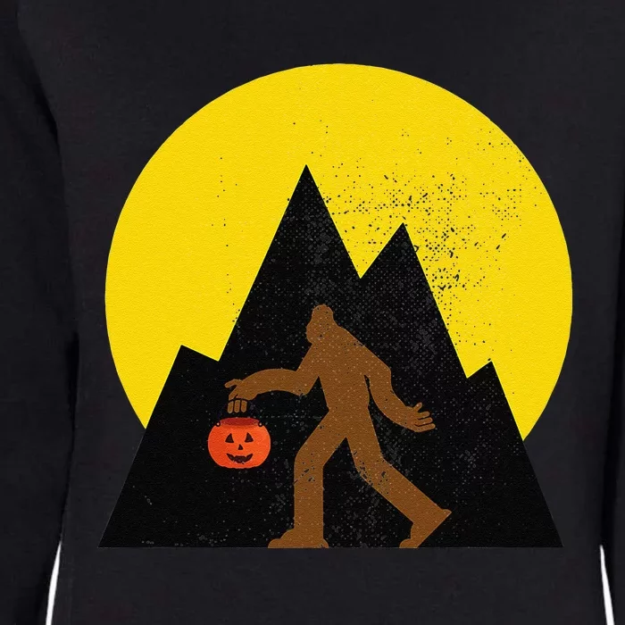 Bigfoot Gift Halloween Yeti Sasquatch Pumpkin Face Design Womens California Wash Sweatshirt