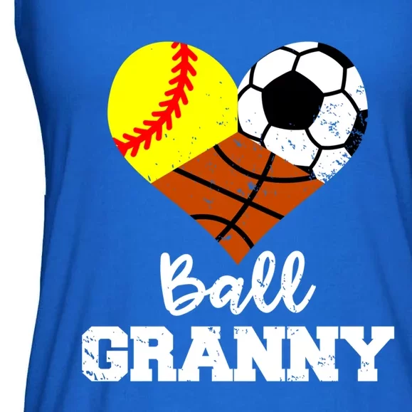 Ball Granny Heart Funny Softball Soccer Basketball Granny Gift Ladies Essential Flowy Tank