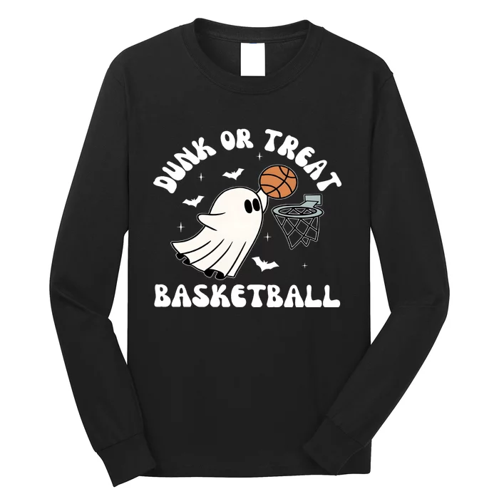 Basketball Ghost Halloween Cute Ghoul Long Sleeve Shirt