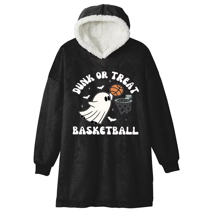 Basketball Ghost Halloween Cute Ghoul Hooded Wearable Blanket