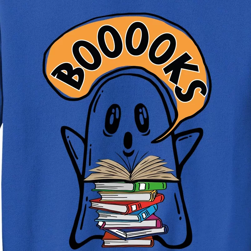 Booooks Ghost Halloween Reading Book Teacher Gift Tall Sweatshirt