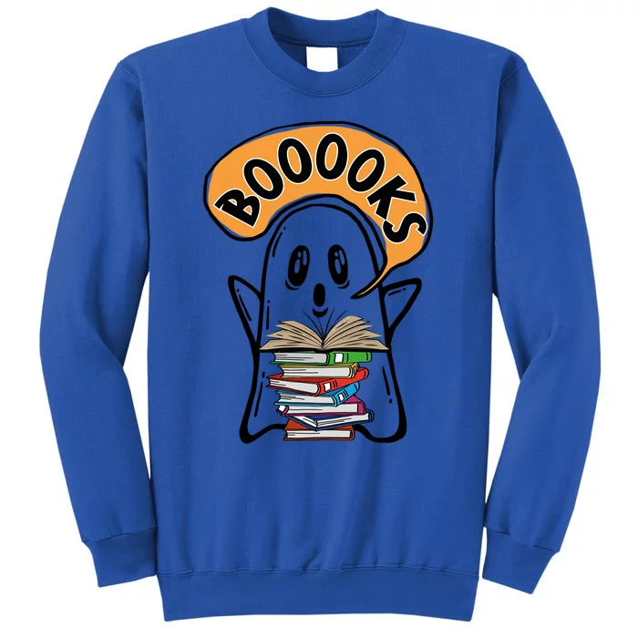 Booooks Ghost Halloween Reading Book Teacher Gift Tall Sweatshirt