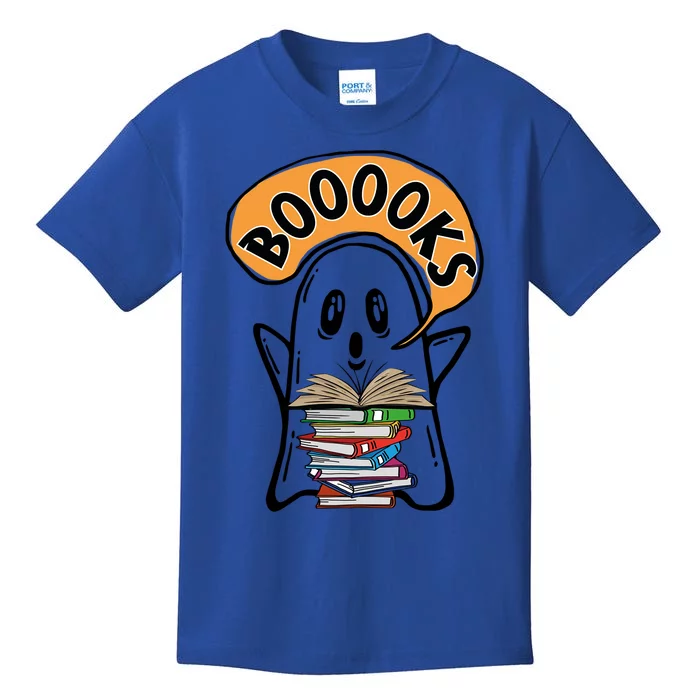 Booooks Ghost Halloween Reading Book Teacher Gift Kids T-Shirt