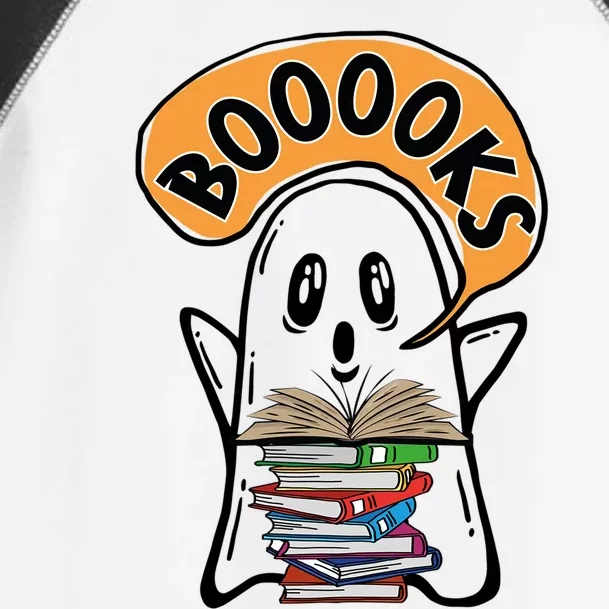 Booooks Ghost Halloween Reading Book Teacher Gift Toddler Fine Jersey T-Shirt