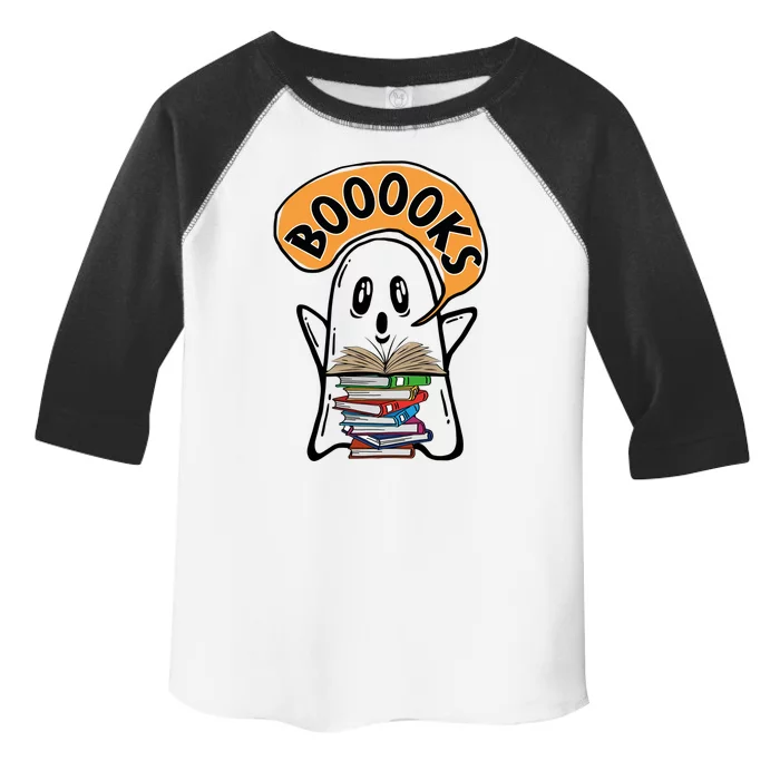 Booooks Ghost Halloween Reading Book Teacher Gift Toddler Fine Jersey T-Shirt