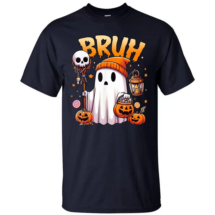 Bruh Ghost Halloween Cute Ghost Trick Or Treat Tall T-Shirt