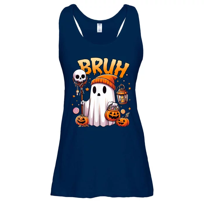 Bruh Ghost Halloween Cute Ghost Trick Or Treat Ladies Essential Flowy Tank