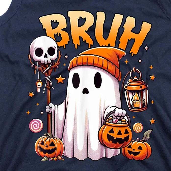 Bruh Ghost Halloween Cute Ghost Trick Or Treat Tank Top