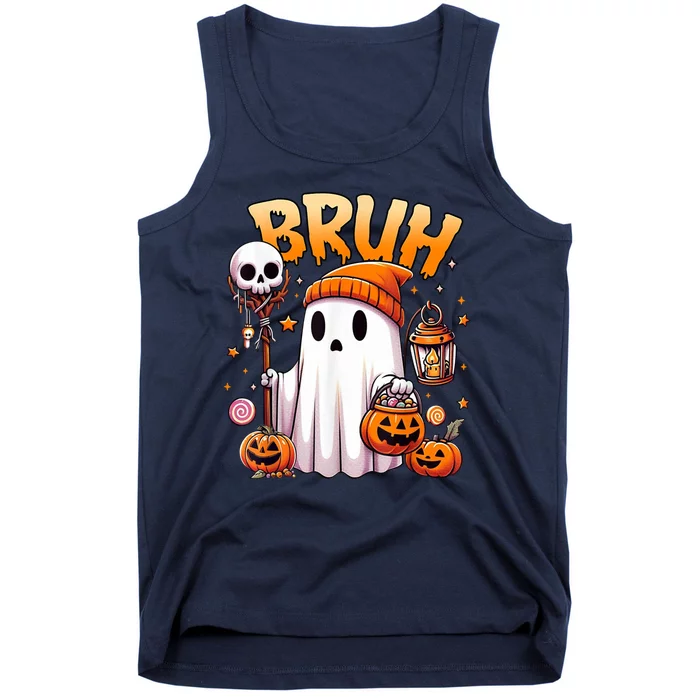 Bruh Ghost Halloween Cute Ghost Trick Or Treat Tank Top