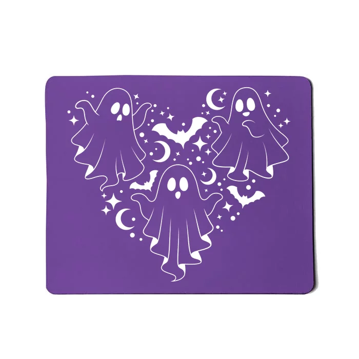 Boo Ghost Heart Halloween Festive Mousepad