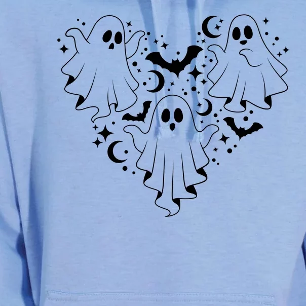 Boo Ghost Heart Halloween Festive Unisex Surf Hoodie