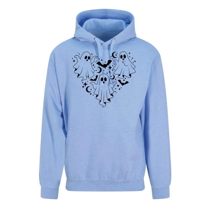 Boo Ghost Heart Halloween Festive Unisex Surf Hoodie