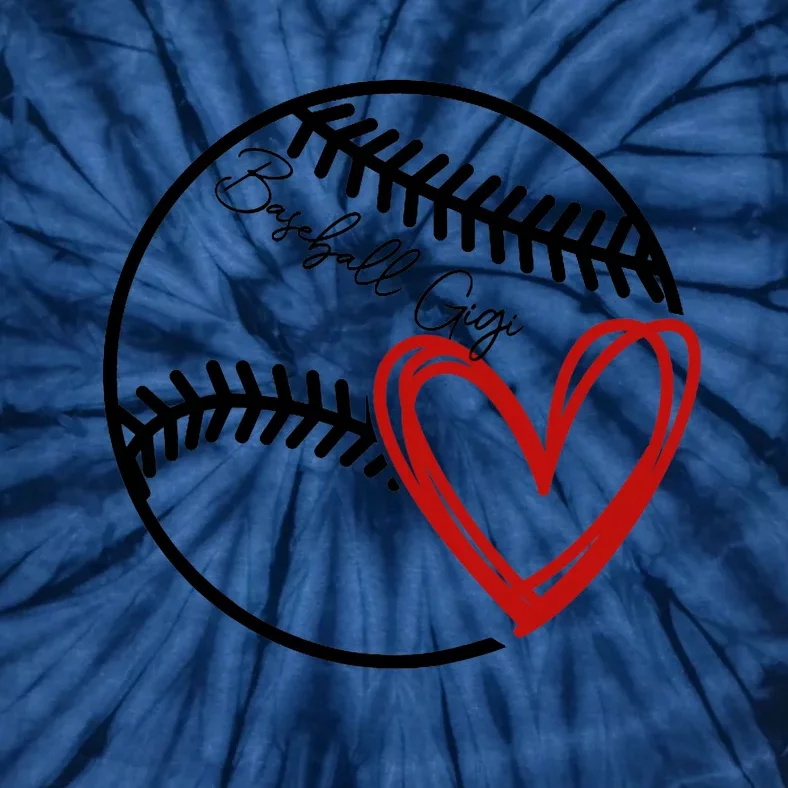 Baseball Gigi Heart, Funny Baseball Lover Raglan Baseball Tee Tie-Dye T-Shirt