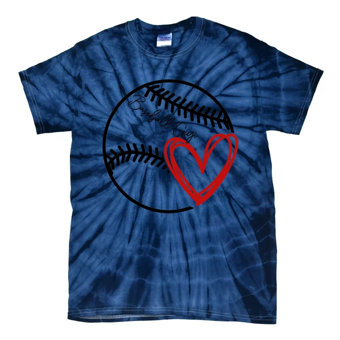 Baseball Gigi Heart, Funny Baseball Lover Raglan Baseball Tee Tie-Dye T-Shirt