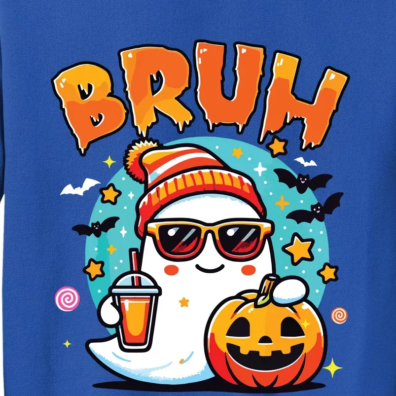 Bruh Ghost Halloween Cute Ghost Trick Or Treat Candy Sweatshirt