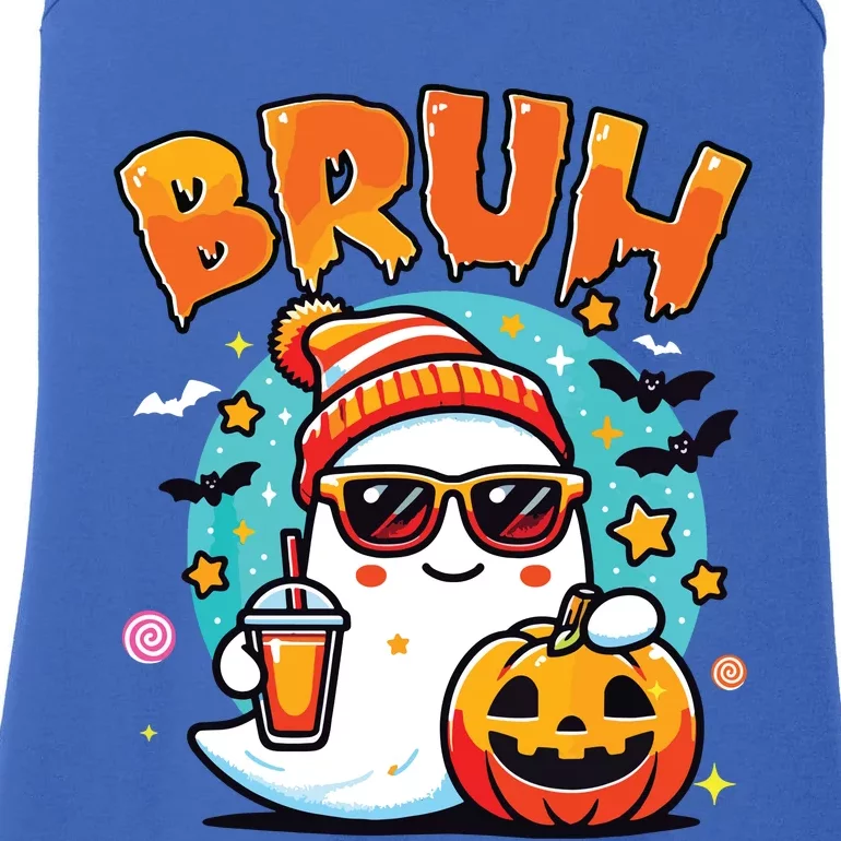 Bruh Ghost Halloween Cute Ghost Trick Or Treat Candy Ladies Essential Tank