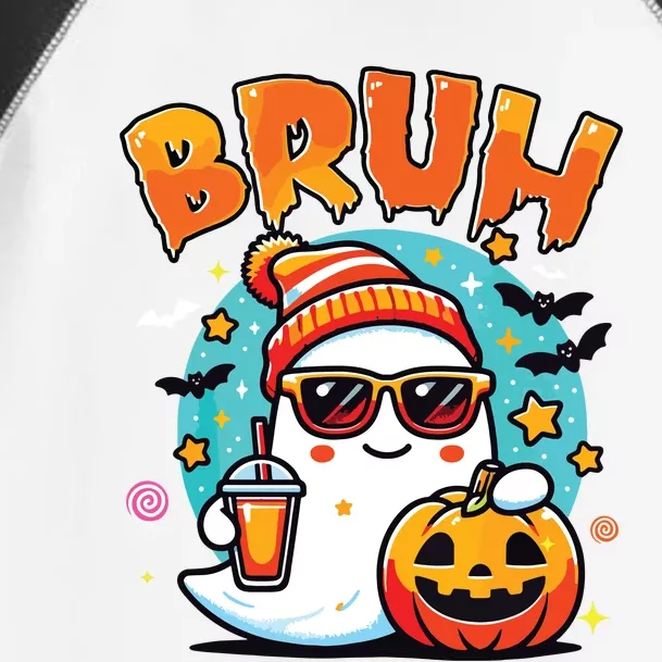 Bruh Ghost Halloween Cute Ghost Trick Or Treat Candy Toddler Fine Jersey T-Shirt