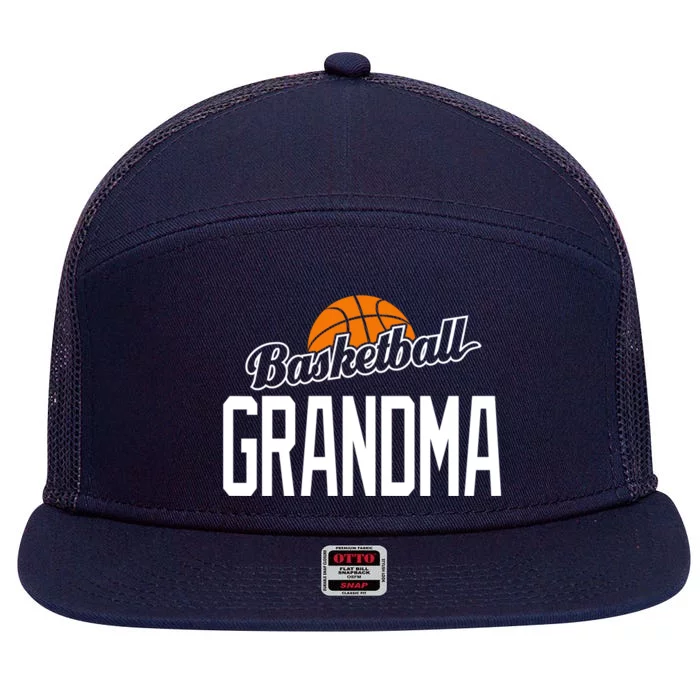 Basketball Grandma Hoop Sport Gift 7 Panel Mesh Trucker Snapback Hat