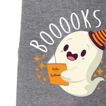 Books Ghost Halloween Cute Funny Doggie 3-End Fleece Hoodie