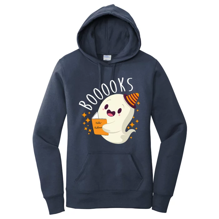 Books Ghost Halloween Cute Funny Women's Pullover Hoodie