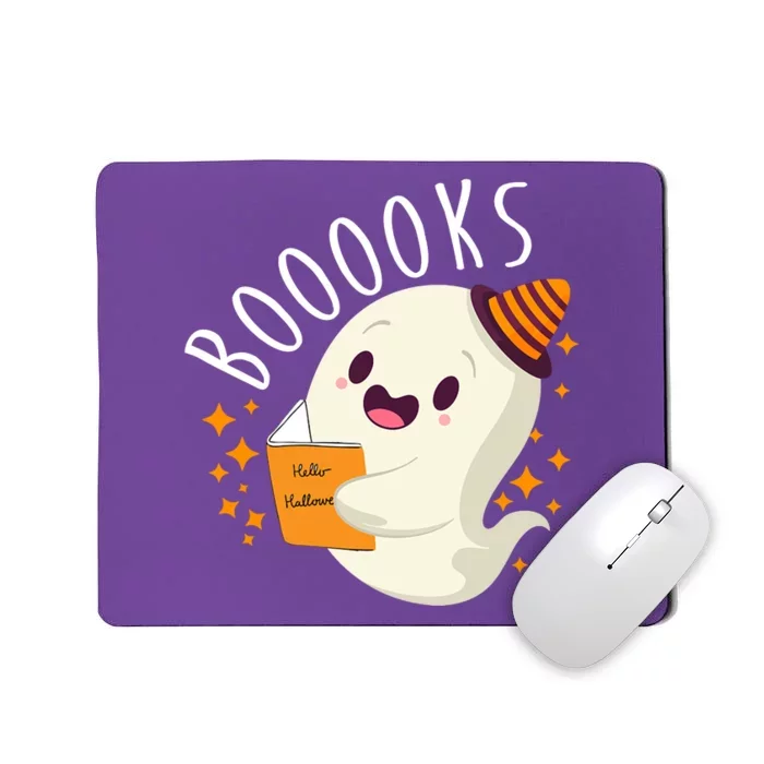 Books Ghost Halloween Cute Funny Mousepad