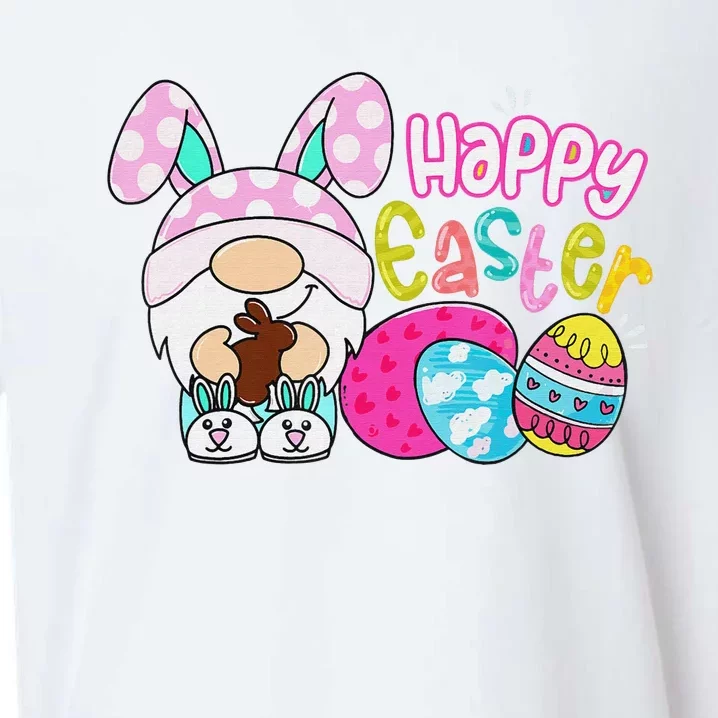 Bunny Gnome Hug Easter Eggs Hunting Happy Easter Day Sueded Cloud Jersey T-Shirt