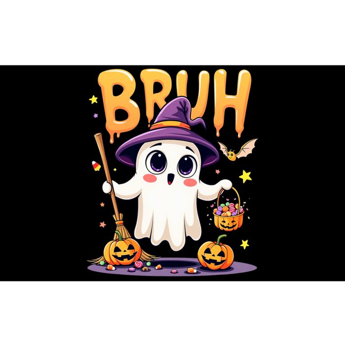 Bruh Ghost Halloween Trick Or Treat Funny Bumper Sticker