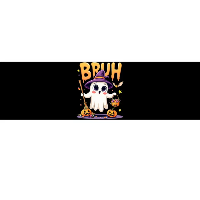 Bruh Ghost Halloween Trick Or Treat Funny Bumper Sticker