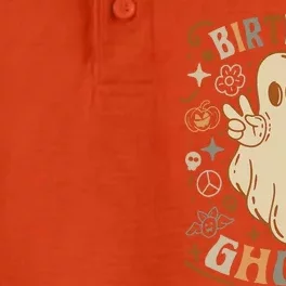 Birthday Ghoul Halloween Ghost BOO Funny Dry Zone Grid Performance Polo