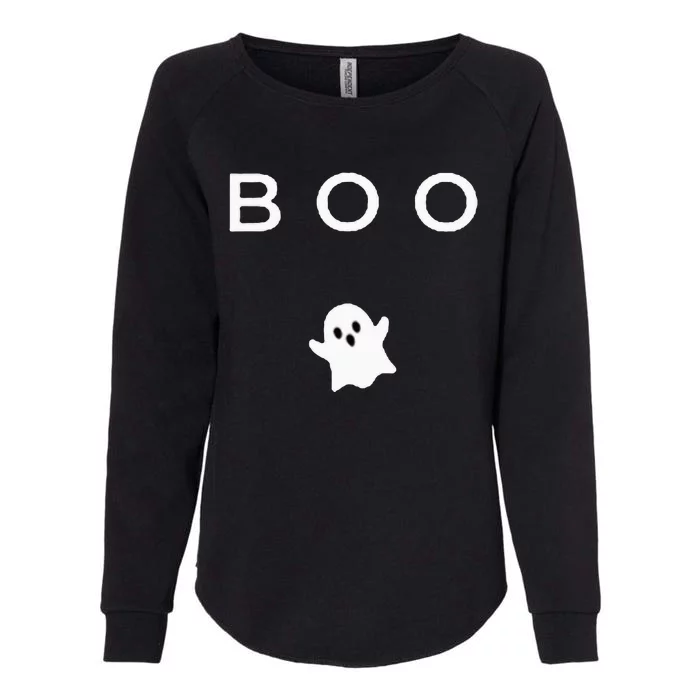 Boo Ghost Halloween Subtle Minimal Fall Funny Trick Treat Womens California Wash Sweatshirt