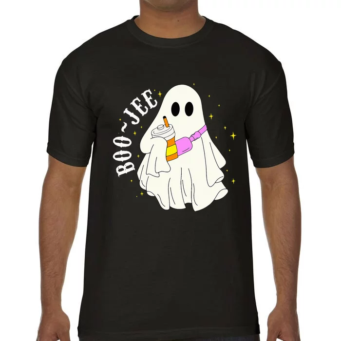 BooJee Ghost Halloween Costume Spooky Season Fun Comfort Colors T-Shirt