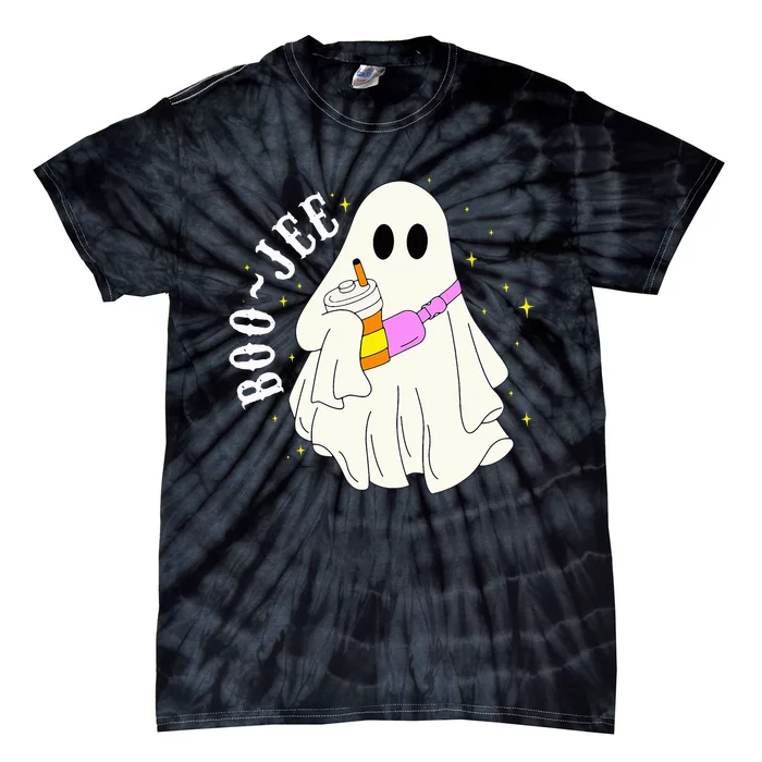 BooJee Ghost Halloween Costume Spooky Season Fun Tie-Dye T-Shirt