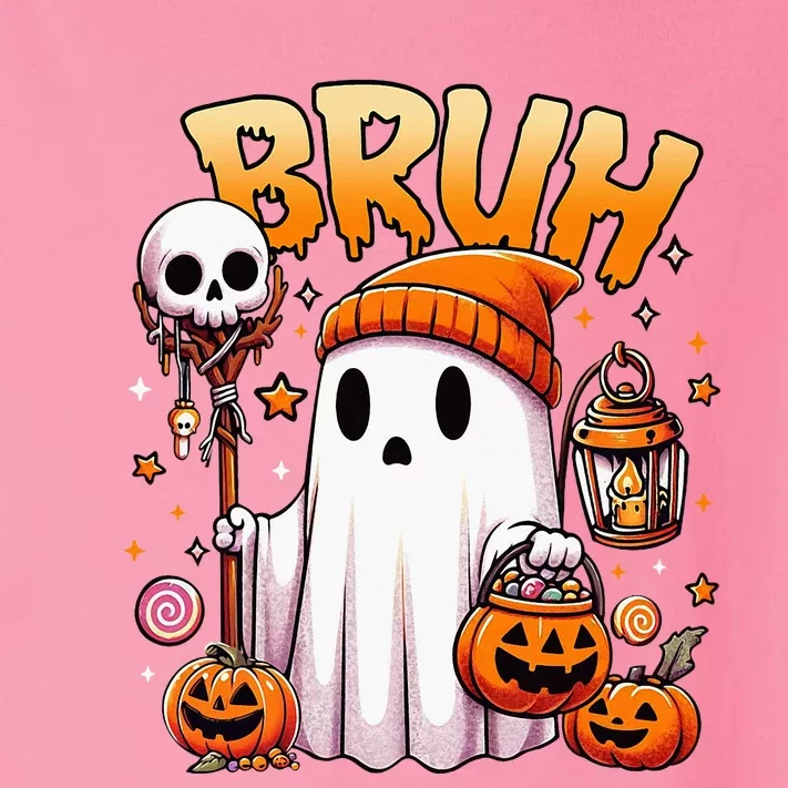 Bruh Ghost Halloween Cute Ghost Trick Or Treat Candy Toddler Long Sleeve Shirt