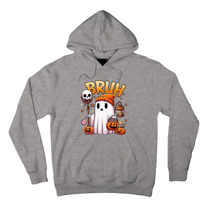 Bruh Ghost Halloween Cute Ghost Trick Or Treat Candy Tall Hoodie