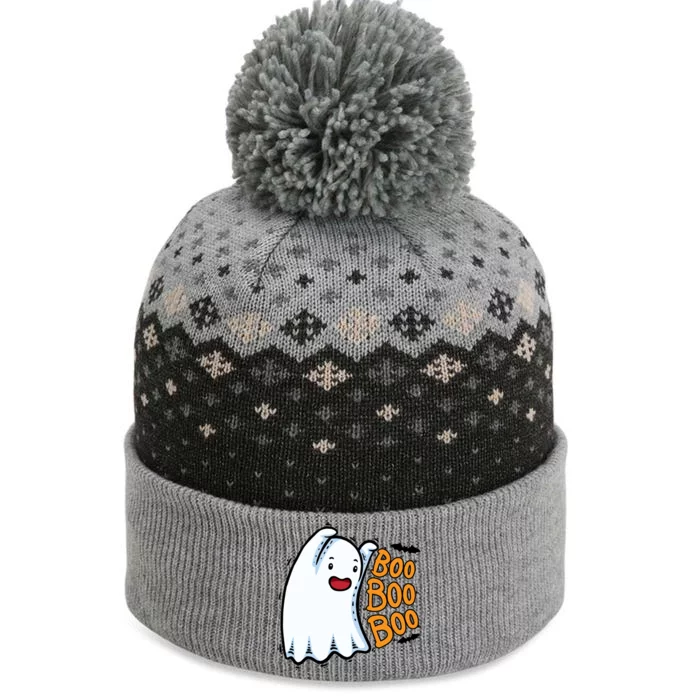 Boo Ghost Halloween Cute The Baniff Cuffed Pom Beanie