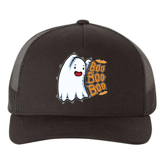 Boo Ghost Halloween Cute Yupoong Adult 5-Panel Trucker Hat